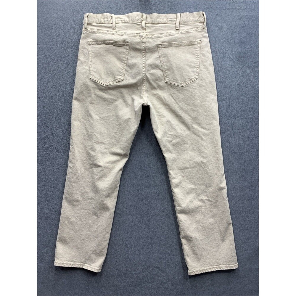 Old Navy Men’s Pants Light Khaki Straight Built In Flex Beige Five Pocket  40X30 - Picture 4 of 14